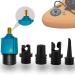 Paddle Board Pump Adapter, FIPASEN Air Pump Adapter for Inflatables, SUP Pump Adaptor with 4 Air Valve Nozzles for Inflatable Boat, Stand Up Paddle Board,Inflatable Bed, Compressor Air Valve Converter Blue