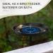 EfuturTime Large Metal Bird Bath - 30 cm x 90 cm Adjustable Height Winterproof & Frost-Proof Perfect for Garden Feeding - Black - Buy Online on SooperMarket.com