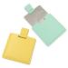 2Pcs Shatterproof Stainless Steel Compact Mirror for Purses Unbreakable Mirror Travel with PU Leather Case Cover Handheld Camping Shaving Mirror for Women & Men Makeup Gift (Green & Yellow)