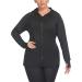 IN'VOLAND Women's Plus Size Running Jacket - Lightweight Full Zip Hoodie with Pockets in Black - Size 22 - Buy Online on SooperMarket.com