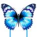 Mint's Colorful Life Butterfly Kite for Kids & Adults Easy to Fly, Large Single Line Kite for The Beach with 300 FT String Kite Handle Blue