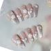 Golden Sequins Flower Press-on Nails for Women - Spring/Summer Nail Art DIY Kit - Buy Online on SooperMarket.com