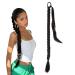 prinfantasy Hair Extensions for Braiding DIY Braid Ponytail Extension Long Straight 33" Ponytail Hair Extensions Natural Invisible Resistant Fiber Soft Natural Black Brown MW262 MW262 33 inch