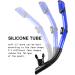 SACBOLA Dry Snorkel- Top Stop Valve, Silicone Mouthpiece for Snorkeling, Free Diving, Swimming - Blue/Clear - Buy Online on SooperMarket.com