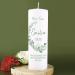 Buy Striefchen Personalized Baptism Candle - 25cm High with Eucalyptus Motifs | International Shipping Available - Buy Online on SooperMarket.com