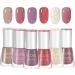 TBeautfave 6PCS Nail Polish Set Nude Nail Varnish Sets Quick Dry & Long Lasting Pastel Nail Polish Water Based Natural Nail Varnish Sets for Women DIY Nail Art - No Need Cure 03Pastel