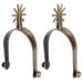 ZJchao Salmue Horse Spurs West Cowboy Horse Boot Spurs Decoration Western Spurs Rust Proof Toxic Free Vintage Zinc Alloy Horse Spurs with Gear for Men
