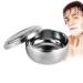 FILFEEL Shaving Bowl With Lid Men Wet Shaving Soap Mug Bowl Silver Metal Facial Care Healthcare Shaving Tool