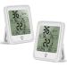Digital thermometer inside 2 PCs mini thermo hygrometer with max/min display room thermometer and air humidity knife screen with touchable backlight