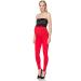SOFTSAIL Maternity Leggings Pregnancy Pants Cotton Trousers with Belly Support Over Bump High Waisted Stretchy Soft Women Maternity Clothes Pregnancy Wear 14 Red