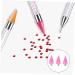 Healeved 9 Pcs Manicure Dotting Tools Studs Picker Wax Heads Wax Rhinestone Picker Wax Pencil for Rhinestones Wax Rhinestones Picker Dual Diy Jewel Picker Dotting Pen Point Acrylic Pink - Buy Online on SooperMarket.com