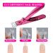 Acrylic False Nail Clippers with Magnets - Adjustable Stainless Trimmer & Tip Cutter for Salon Home Art - Perfect Length Measurement & Manicure Tool - Rosered - Buy Online on SooperMarket.com