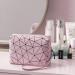 Mikytoper 3 PCS Double Layer Makeup Bags with Diamond Pattern Travel Toiletry Bags - Pink - Buy Online on SooperMarket.com