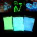 Fluorescent lighting PUVLER 3 * 100 g neon color powder glow powder self -illuminating professional light pigment phosphorescent and non -toxic neon lights in the dark colored powder 3 PCs