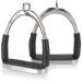 Equinate safety bar Charles 10cm stainless steel - with anti -slip tread made of rubber - stirrups for adults and children - relieves the ankles - 2 pieces
