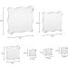 Suwimut 12-Piece Acrylic Stamp Blocks Set for Scrapbooking & Card Making | Clear Stamping Tools with Grid Lines - Assorted Sizes - Buy Online on SooperMarket.com