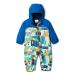 Columbia Critter Jitters Rain Suit 0/3 Deep Marine Summer Escape Bright Indigo