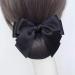 Women's Black Hair Clip Ribbon Barrette with Net Chignon - Professional Hair Bun Cover and Bow-knot Decor - Buy Online on SooperMarket.com