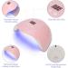 UV LED Nail Lamp 54W 18pcs UV LED Nail Light Portable Nail Lamp Professional Nail Dryer Gel Polish Light with 3 Timers Professional Nail Art Tools(Pink) - Buy Online on SooperMarket.com