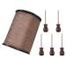 WXJ13 One Roll 50 Yards Brown Braided Nylon Lift Shade Cord with 5 Pack Brown Wood Cord Knobs 1.8 mm (Brown)