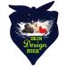 Dog triangular scarf personalized with your desired motif (color: navy) (size 2 (68 cm)) 68 x 20 navy