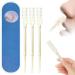 2-in-1 Nasal Hair Cutter Upgraded Manual Nose Hair Trimmer 360 Degree Rotating Nose Hair Trimmer Nose Hair Cutter Double Sided Nose Hair Knife for Women and Men (A-white)
