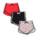 Whear Child Girls 3 Pack Athletic Shorts,Dolphin Yoga Workout Shorts,Pull On Summer Casual Sports Running Shorts X-Large(7-8 Years) A