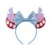 Yunmoxiao Mouse Ears Bow Headbands Shiny Bows Glitter Party Decoration Cosplay Costume for Kids Girls Women Princess Party Decorations Cosplay (Pink)