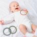 Sensory Silicone Teether Toy with Safety Bracelet - Baby Teething Ring | Food Grade Silicone | BPA & Phthalate-Free | Blue/Orange/Mint/Light Blue - Buy Online on SooperMarket.com