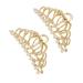 Beavorty 2pcs Metal Hairpin Banana Hair Clips Korean Hair Clips Vintage Hair Accessories Golden Nonslip Clamps Women Hair Claw Toothed Hair Clip Pearls Hair Claw Clips Hair Jaw 9X4X4CM Golden