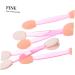 BELLIFFY 100pcs Eye Shadow Stick Girl Eyeshadow Makeup Brush Dual Side Eyeshadow Brushes Pink Rubber Cotton 6.20X0.50X0.50CM Pink - Buy Online on SooperMarket.com