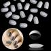 Noverlife 1200PCS Clear & Natural Round Acrylic Fake Nails - 10 Sizes Full Cover Short Oval False Nails for Nail Salon DIY Nail Design - Buy Online on SooperMarket.com