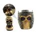 Buy Balacoo Skull Beard Brush Set - Men's Badger Shaving Brush & Mug | Premium Barber Tools for Facial Cleaning & Shaving Soap Bowl - Buy Online on SooperMarket.com