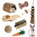 Runfar Natural Wooden Hamster Toy Kit - Exercise Bell Roller & Tooth Care Toys for Hamsters Chinchillas Rabbits & Guinea Pigs - Buy Online on SooperMarket.com
