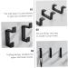 OSALADI 2pcs Up and Down Double Hook 2 Metal Clothes Home Storage Hook Towel Rack Double Fork 8.7x3cm Black - Buy Online on SooperMarket.com