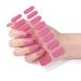16 PCs gel nail polish stickers purple gel nail ticker Full wraps nail sticker Cured Gel Nail Strips gel nail stickers for women girls decoration (BSG-0296-rosa)