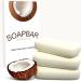 Hypoallergenic Bar Soap - Men & Women with Sensitive Skin - Natural & Organic Ingredients with Coconut Oil Fragrance-Free Vegan No SLS - 3 Bars