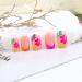 Spring Flower Press on Nails - Medium Square Glossy Fake Nails with Colorful Daisy Pattern - 24Pcs Full Cover Stick on Nails for Nail Art Decorations - Buy Online on SooperMarket.com