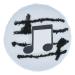 Bomb Cosmetics All That Jazz Music Themed Bath Blaster Bath Bomb  with Geranium and Lime Pure Essential Oils  Handmade and Cruelty Free  White  160g