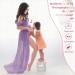 FEOYA Maxi Maternity Dress - Chiffon Lace Strapless Gown for Pregnant Women Photography, Full Length Purple - Buy Online on SooperMarket.com