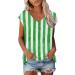 Short Sleeve T Shirts Clothing Woman T-Shirt Casual Black Clothing Top Women's Floral Pattern for Women Crop Tops Shirt Shirts Top Women's Summer Tank Top 1 Green L - Buy Online on SooperMarket.com