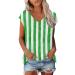 Short Sleeve T Shirts Clothing Woman T-Shirt Casual Black Clothing Top Women's Floral Pattern for Women Crop Tops Shirt Shirts Top Women's Summer Tank Top 1 Green L
