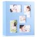 Benjia Baby Boy Photo Album 6x4 Leather Picture Album holds 500 Landscape and Portrait 10x15cm Photos Blue 500 Pocekts Blue