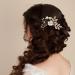 Gold Flower Leaf Wedding Hair Combs & Pins Set - Bridal Hair Accessories - Buy Online on SooperMarket.com