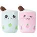 Anboor Bubble Tea Plush Boba Plush Pillow Cute Soft Toy Plushies boba stuffy pillow big Stuffed Animals Gifts for Baby Kids Children (Apple+Strawberry 25cm)