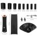 Electric Nail Lacquer and Glue Shaker for Eyelash Extensions - Handsfree Time Saving Tool with 2 Connectors, 9 Caliber Sizes, Even Liquid Mixing - Black - Buy Online on SooperMarket.com