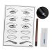 Mikinona Practice Skin Kit White Practice Eyebrow Semi-permanent Mouth Skin Eye Single Kit Microblading End and Pen