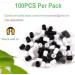 Black Adjustable Silicone Cord Locks - 100PCS | For Fixed and Removable Masks | Anti-Slip Rope Locks | Elastic Buckle Accessories - Buy Online on SooperMarket.com