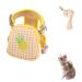 Escape-Proof Cat Harness Set for Walking Adjustable cat traction rope with backpack Kitten Harness&Lead Set Outdoor Walking Vest for Cute Cats and Small Dogs Yellow S