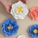 ORFOFE Wall Flower Sculpture 1Pc peony flower wall decoration home decoration Ceramic wall art Ceramic Flower Flower Wall White 7x7cm - Buy Online on SooperMarket.com